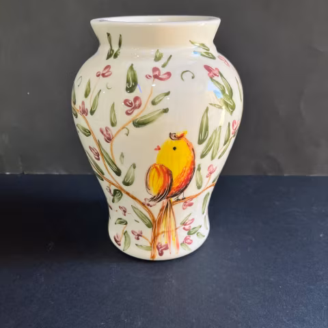 گلدان طرح پرنده مدل سرامیک