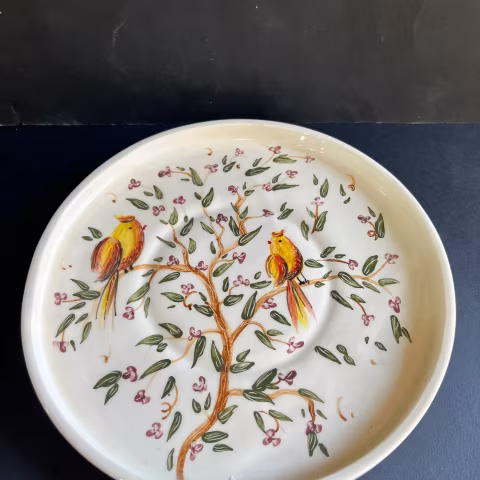 سینی طرح پرنده مدل سرامیک